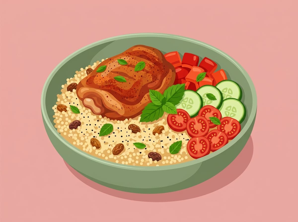 Moroccan-Spiced Chicken Thigh with Couscous